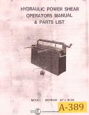 Acra-Acra FSP, 36 and 52, Shear Operations and Parts Manual-36-52-52 x 16-FSP-01